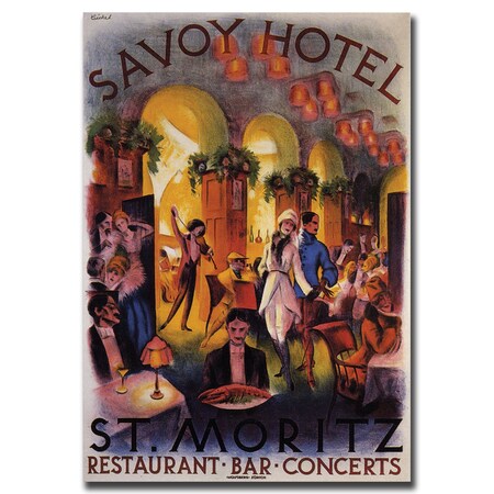 Trademark Fine Art 'Savoy Hotel St. Moritz' Canvas Art, 24x32 V6013-C2432GG